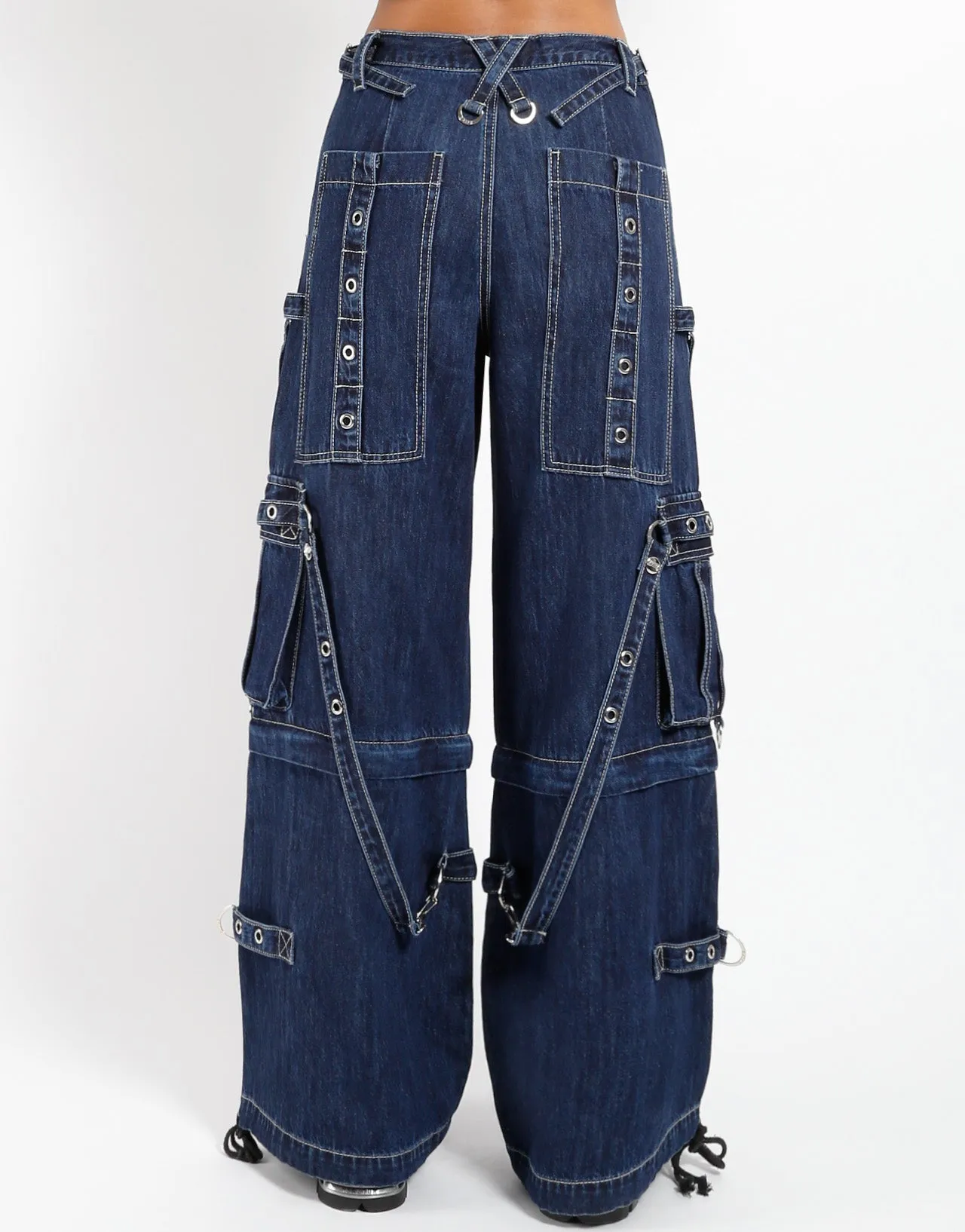 DENIM STRAP PANT INDIGO sold by Tripp nyc product image thumbnail 4