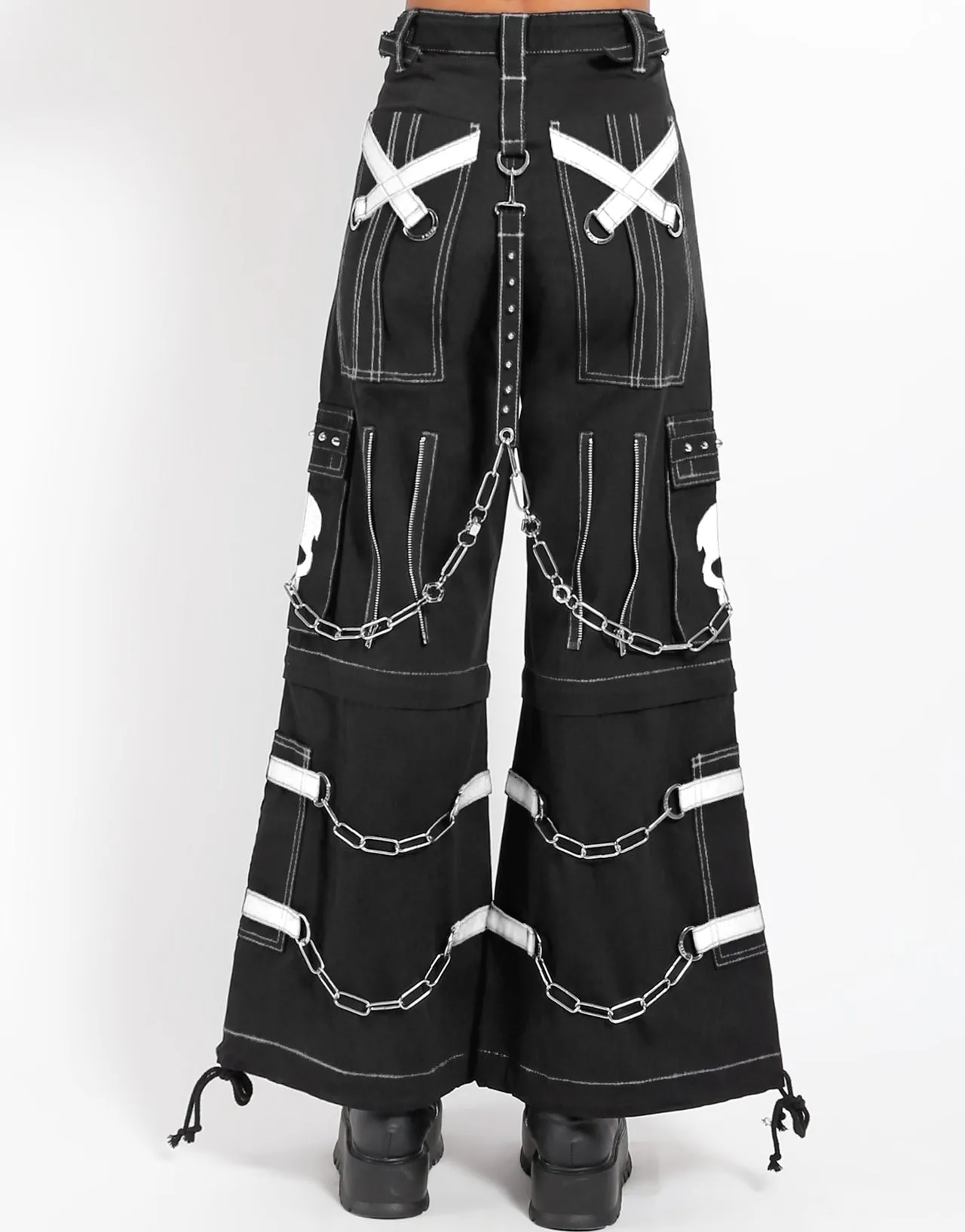 SKULL ZIP OFF PANT WHITE sold by Tripp nyc product image thumbnail 4
