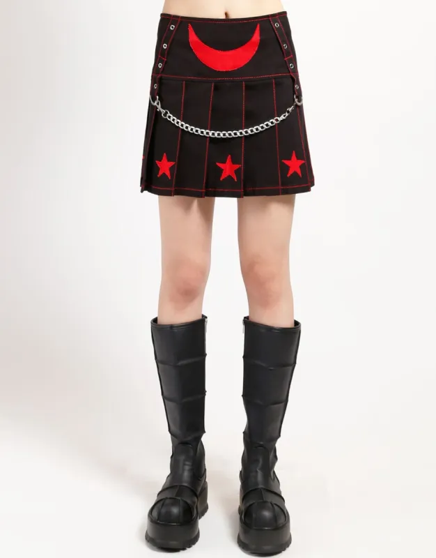 I AM A STAR PLEATED SKIRT RED sold by Tripp nyc
