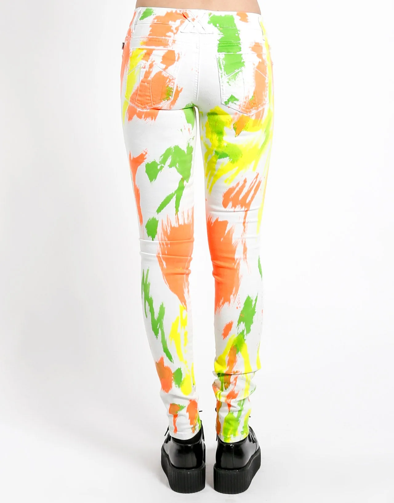 WHITE PAINT SPLATTER SKINNY sold by Tripp nyc product image thumbnail 4