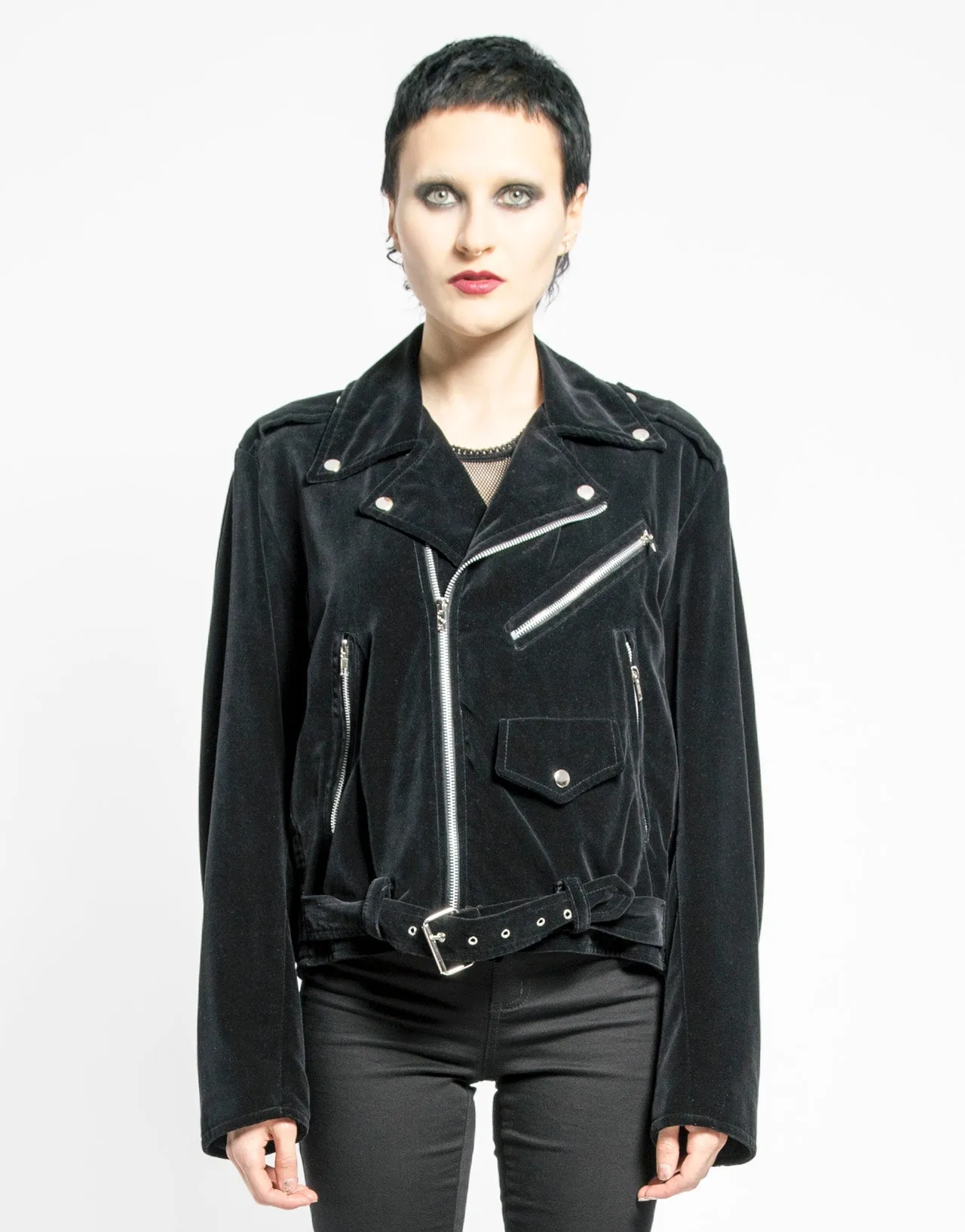 VELVET MOTO JACKET sold by Tripp nyc