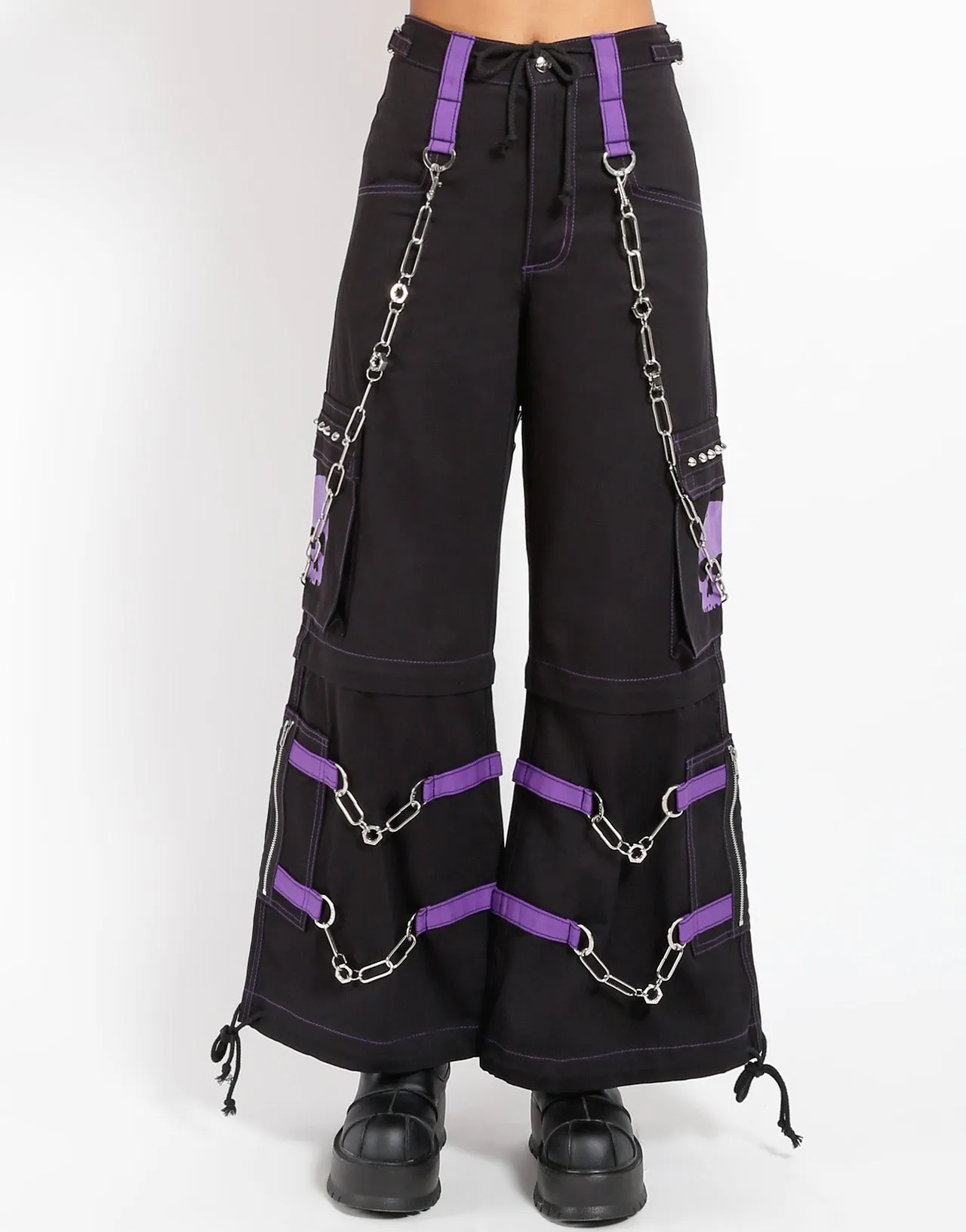 SKULL ZIP OFF PANT PURPLE sold by Tripp nyc