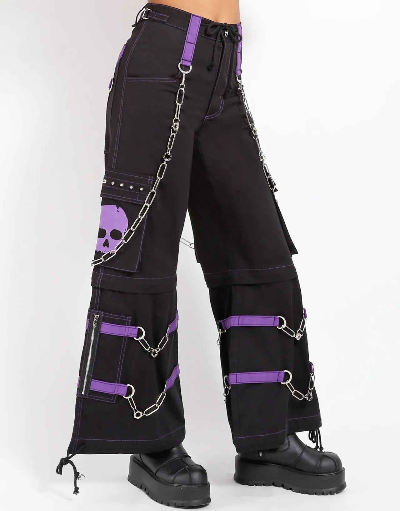SKULL ZIP OFF PANT PURPLE sold by Tripp nyc product image thumbnail 3