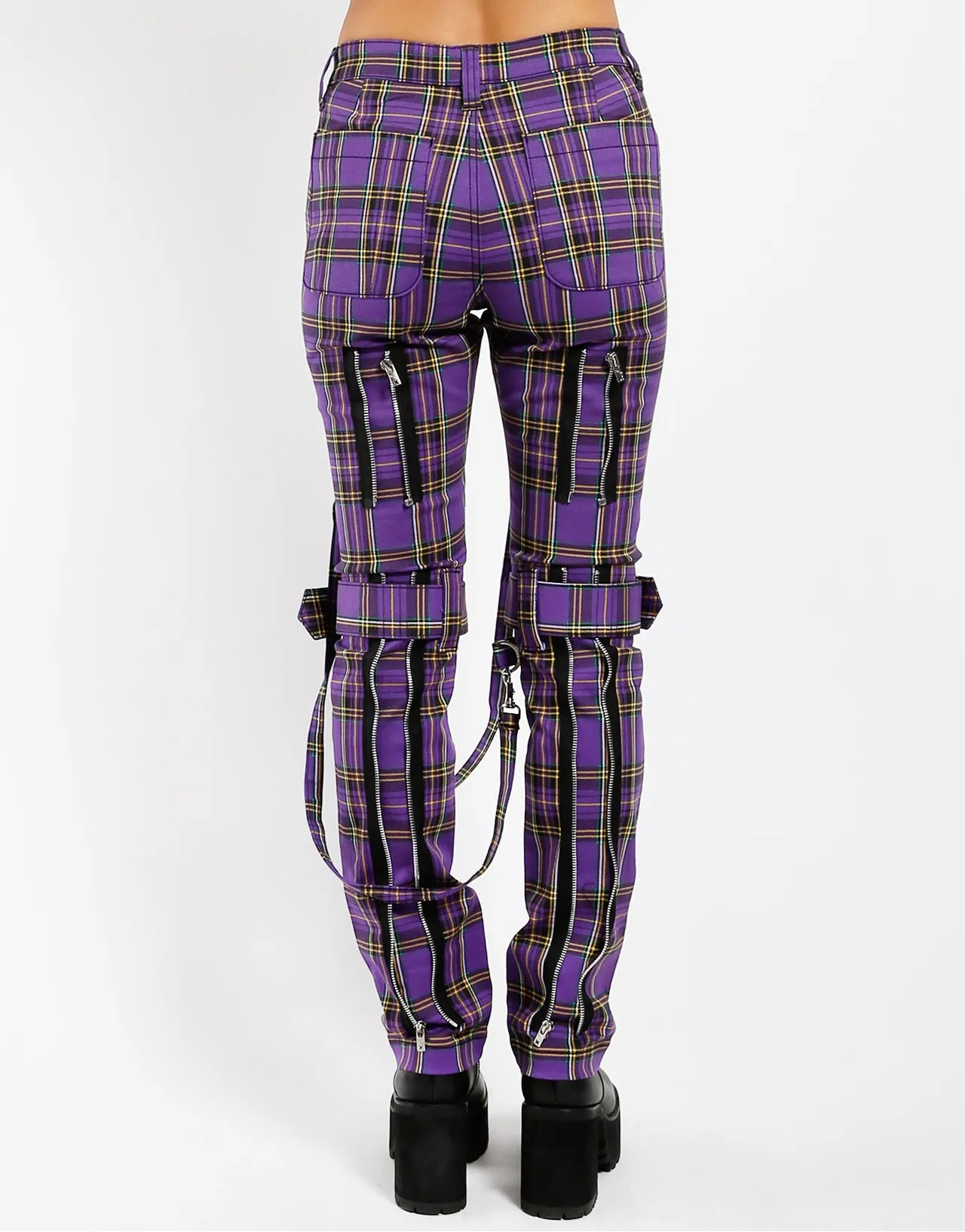 BONDAGE PANT VIOLET PLAID sold by Tripp nyc product image thumbnail 4