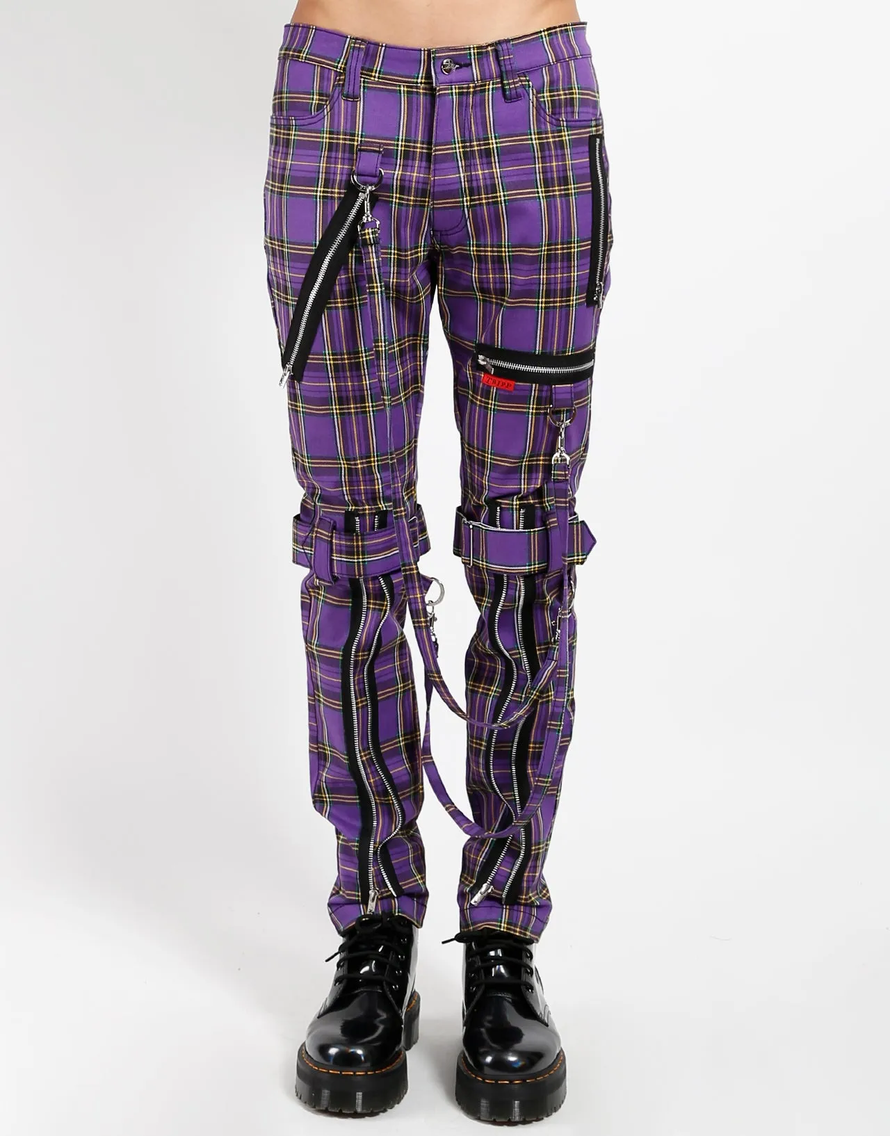 BONDAGE PANT VIOLET PLAID sold by Tripp nyc product image thumbnail 5