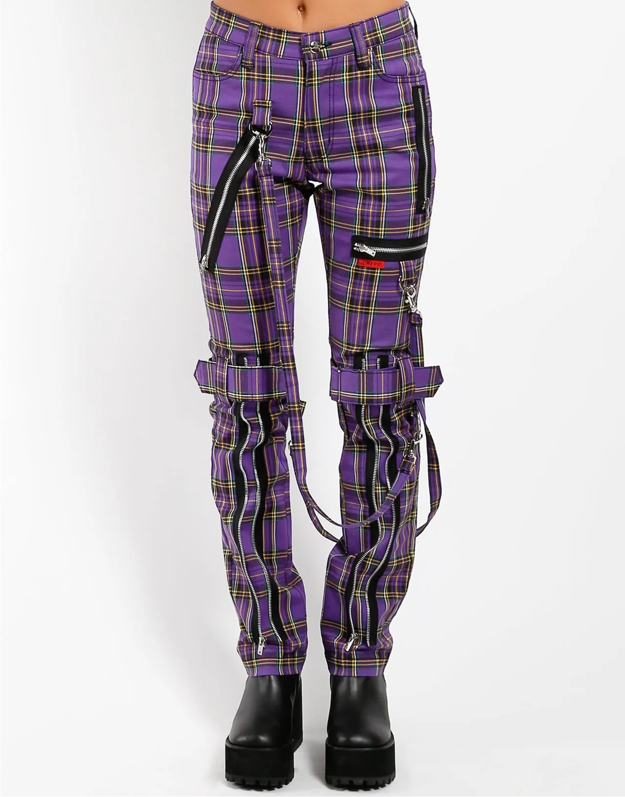 BONDAGE PANT VIOLET PLAID sold by Tripp nyc