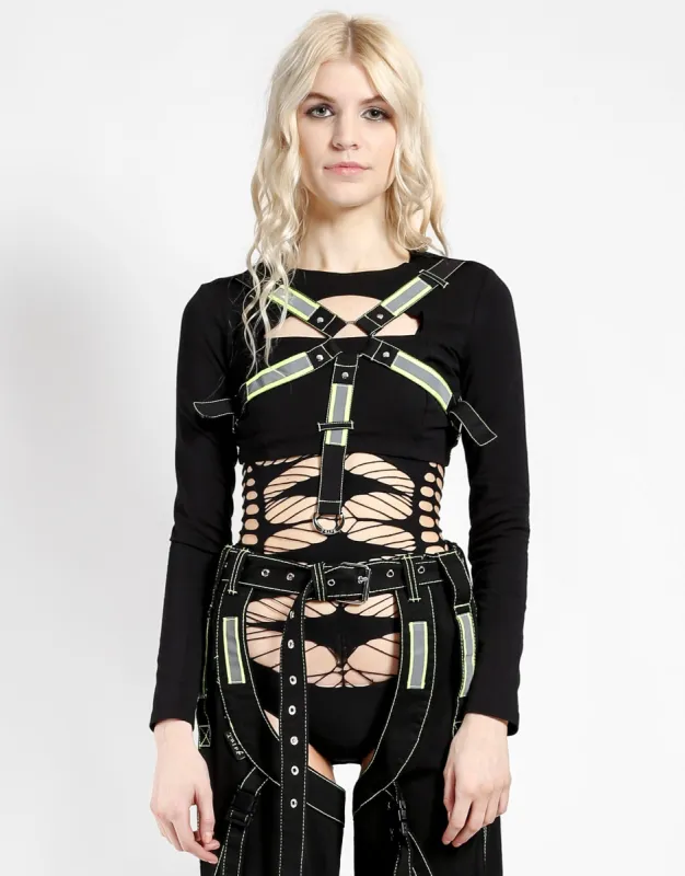 REFLECTOR STRAP CROP TOP sold by Tripp nyc