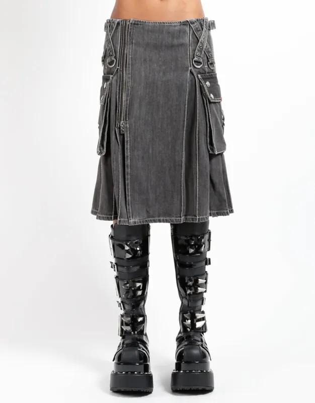 SUPER KILT BLACK DENIM sold by Tripp nyc