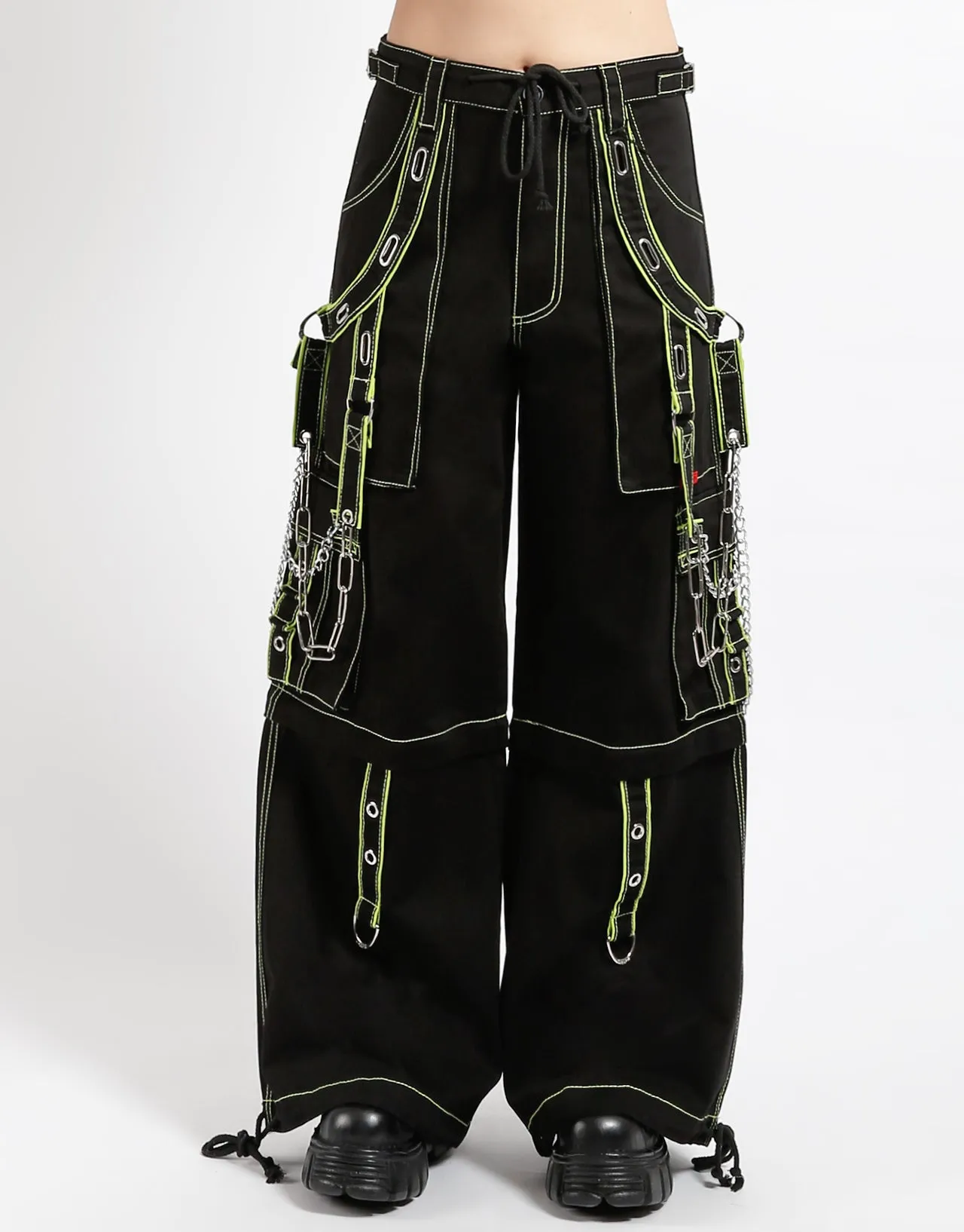 CHAIN AND GROMMET PANT LIME STITCH sold by Tripp nyc