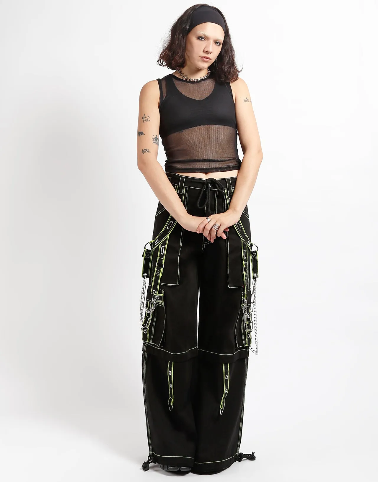 CHAIN AND GROMMET PANT LIME STITCH sold by Tripp nyc product image thumbnail 2