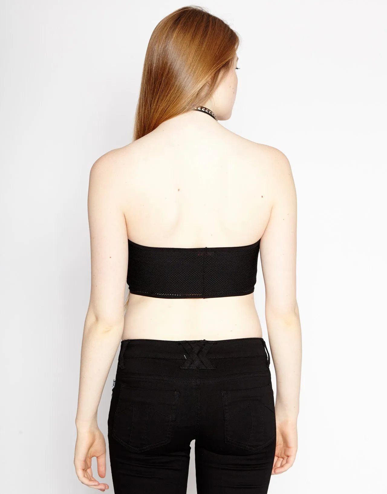 FISHNET BANDEAU BLACK sold by Tripp nyc product image thumbnail 4