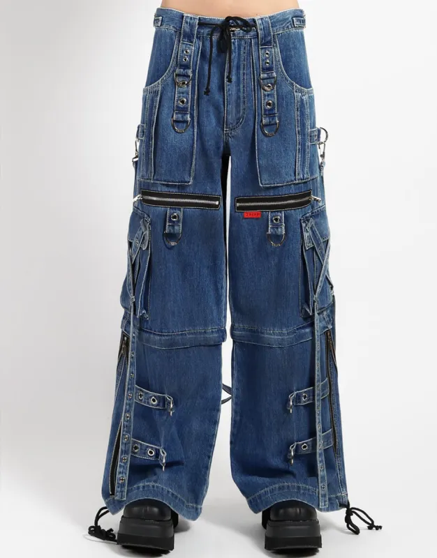 X-STRAP PANT BLUE DENIM sold by Tripp nyc