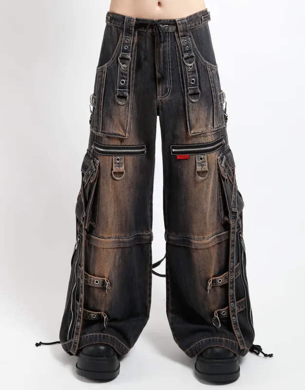 X-STRAP PANT DIRTY WASH BLUE DENIM sold by Tripp nyc