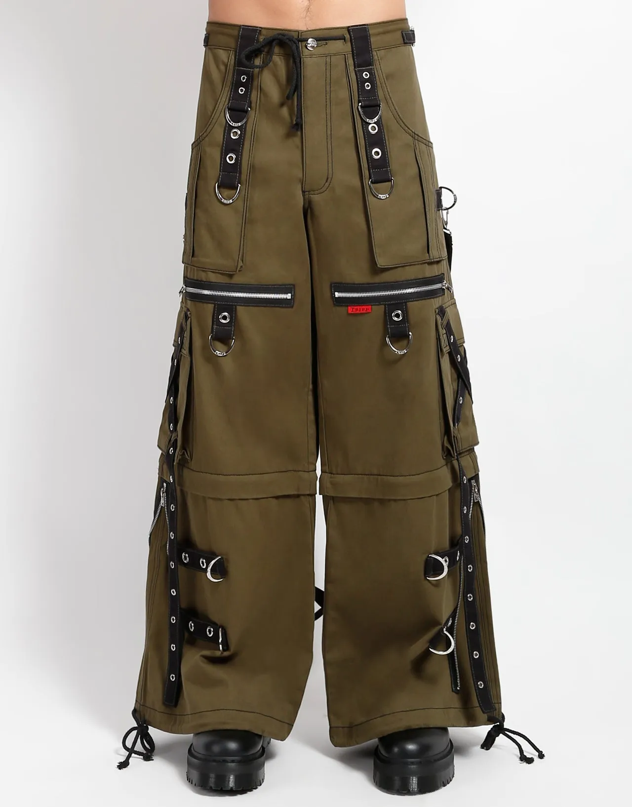 X-STRAP ZIP OFF PANT - ARMY sold by Tripp nyc product image thumbnail 5