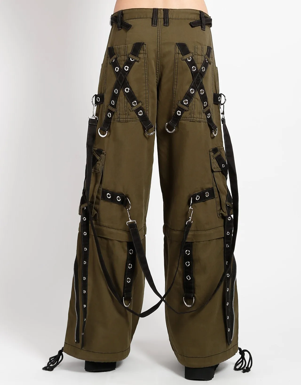 X-STRAP ZIP OFF PANT - ARMY sold by Tripp nyc product image thumbnail 4