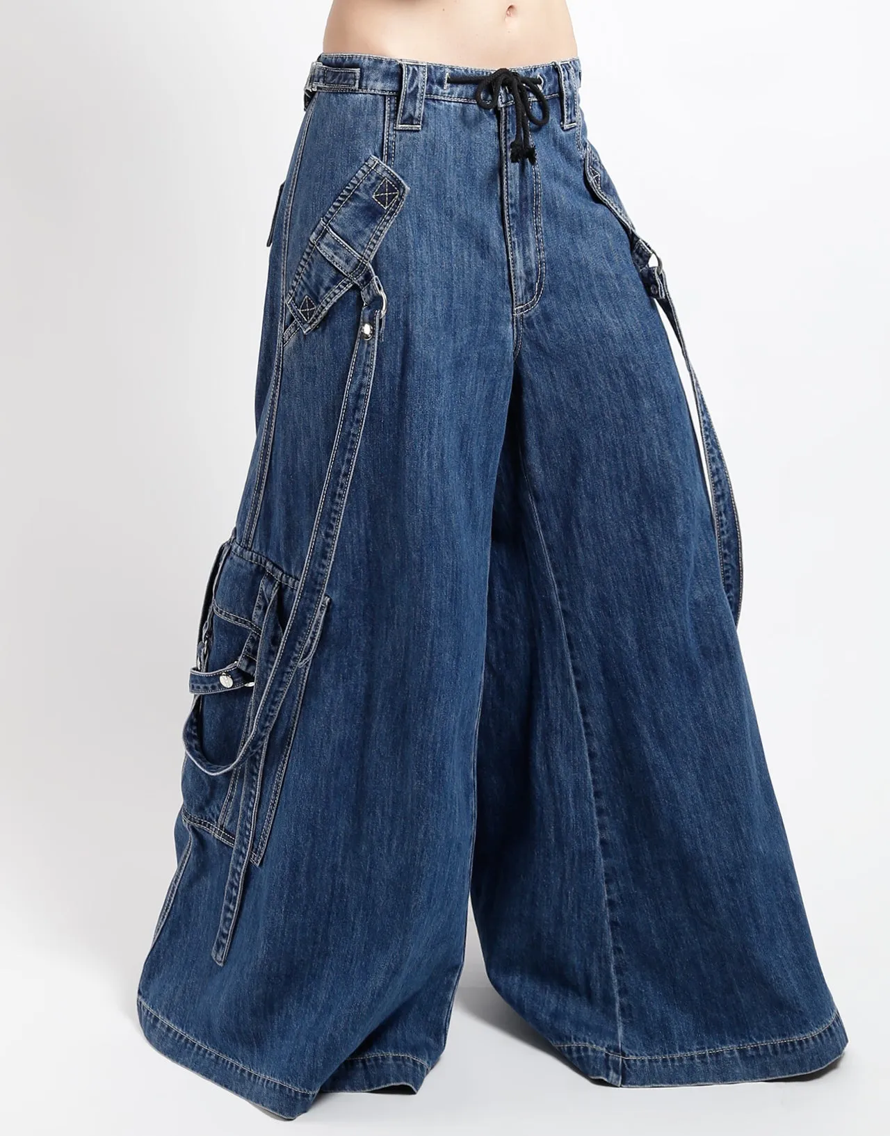 BOOSTER STRAP PANT INDIGO DENIM sold by Tripp nyc product image thumbnail 3