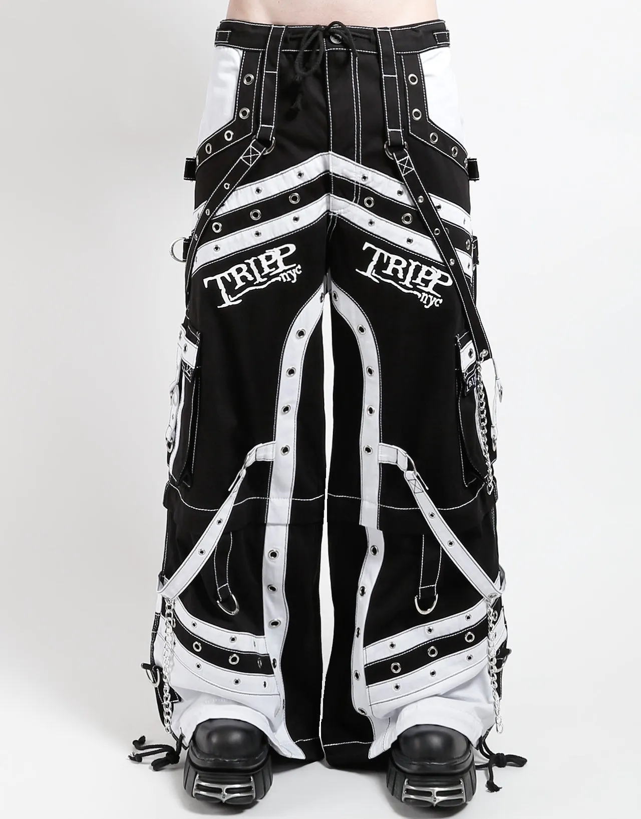 OFF TRACK PANT BLACK/WHITE sold by Tripp nyc product image thumbnail 5