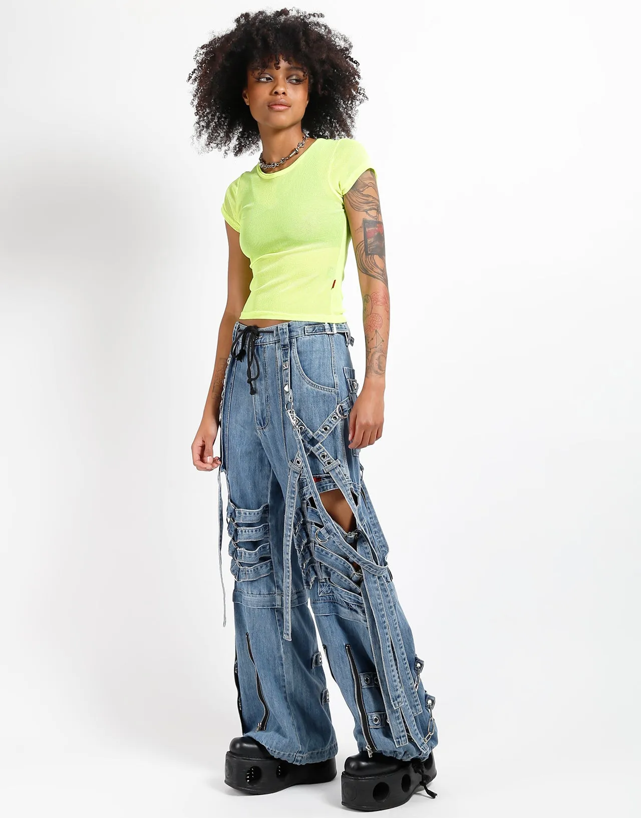 SUPER CUT OUT PANT LIGHT BLUE DENIM sold by Tripp nyc product image thumbnail 2