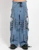 SUPER CUT OUT PANT LIGHT BLUE DENIM sold by Tripp nyc