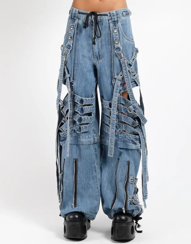 SUPER CUT OUT PANT LIGHT BLUE DENIM sold by Tripp nyc