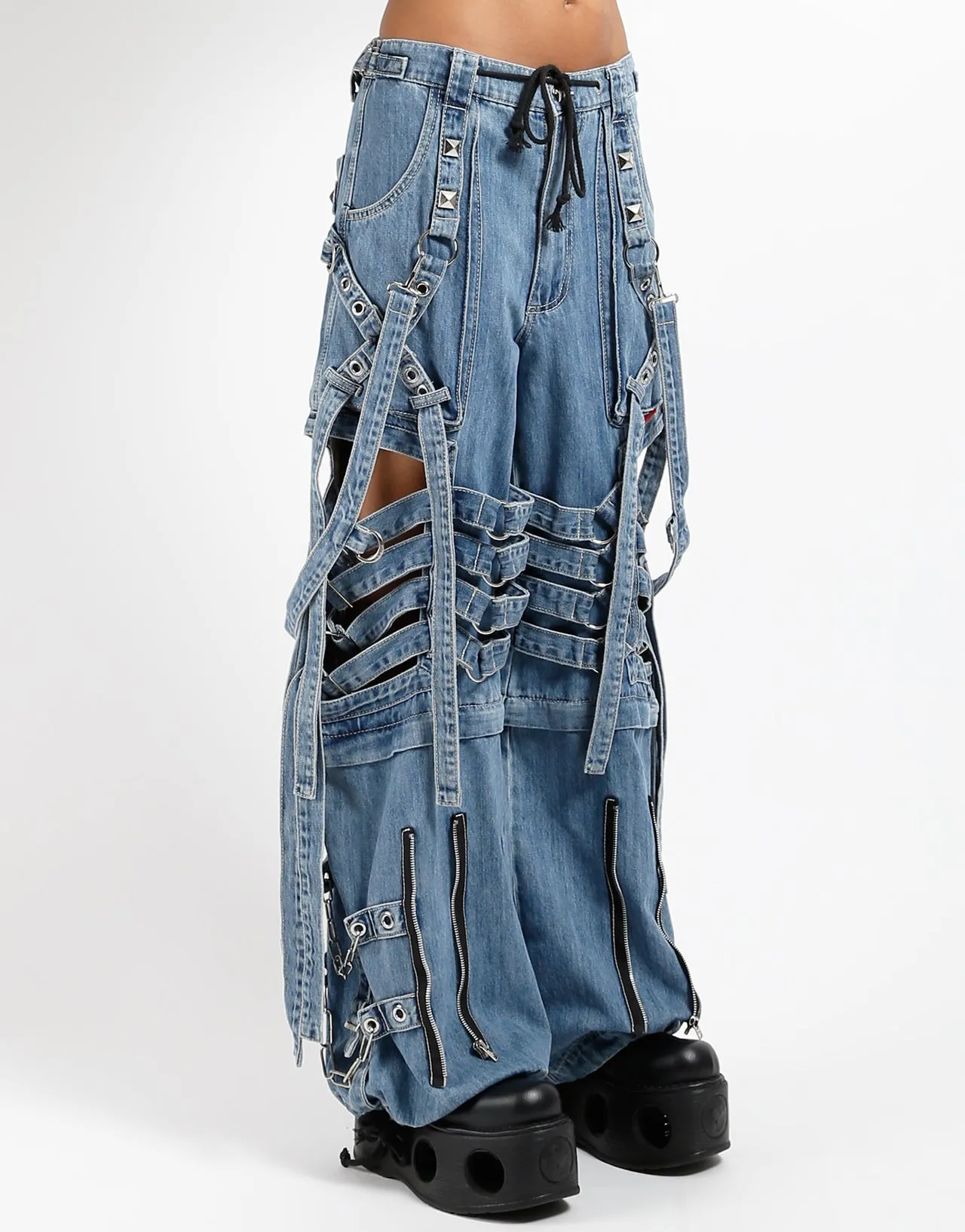 SUPER CUT OUT PANT LIGHT BLUE DENIM sold by Tripp nyc product image thumbnail 3
