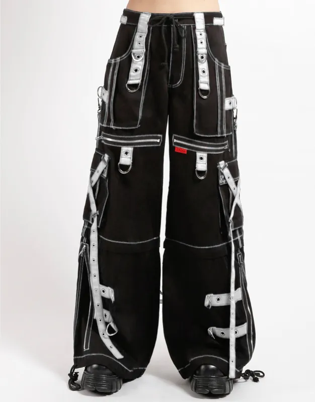 X-STRAP ZIP OFF PANT BLACK/WHITE sold by Tripp nyc