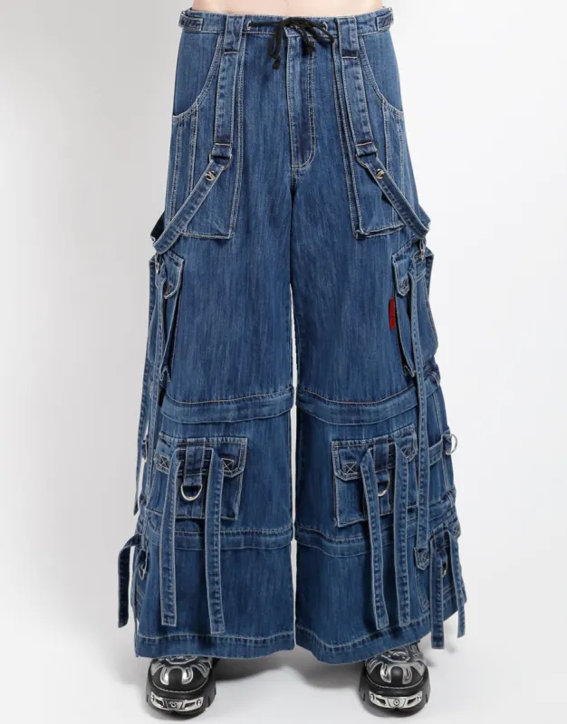 DENIM RING STRAP PANT BLUE DENIM sold by Tripp nyc