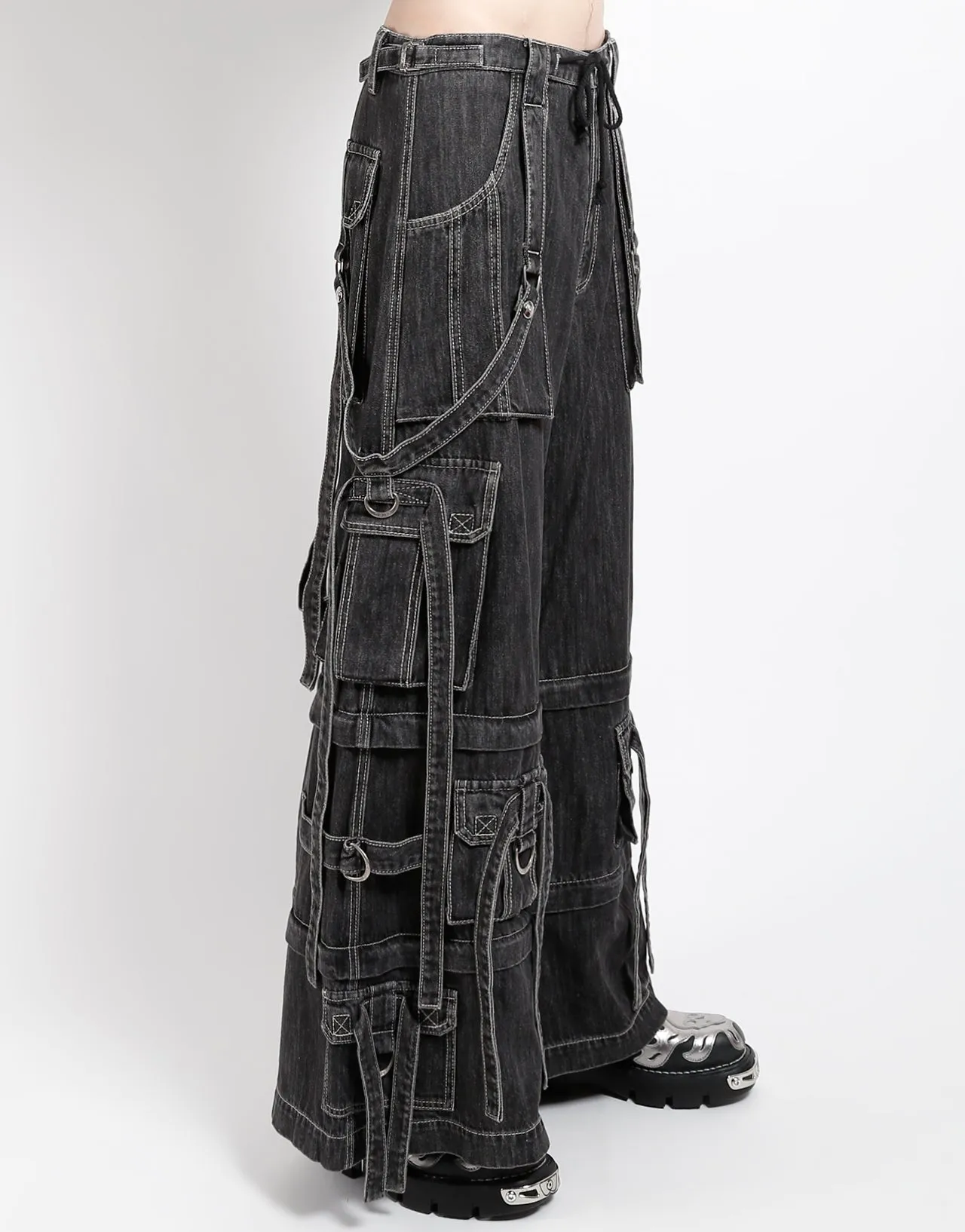 DENIM RING STRAP PANT BLACK DENIM sold by Tripp nyc product image thumbnail 3