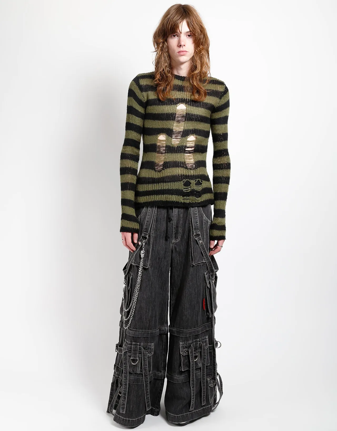 DENIM RING STRAP PANT BLACK DENIM sold by Tripp nyc product image thumbnail 2