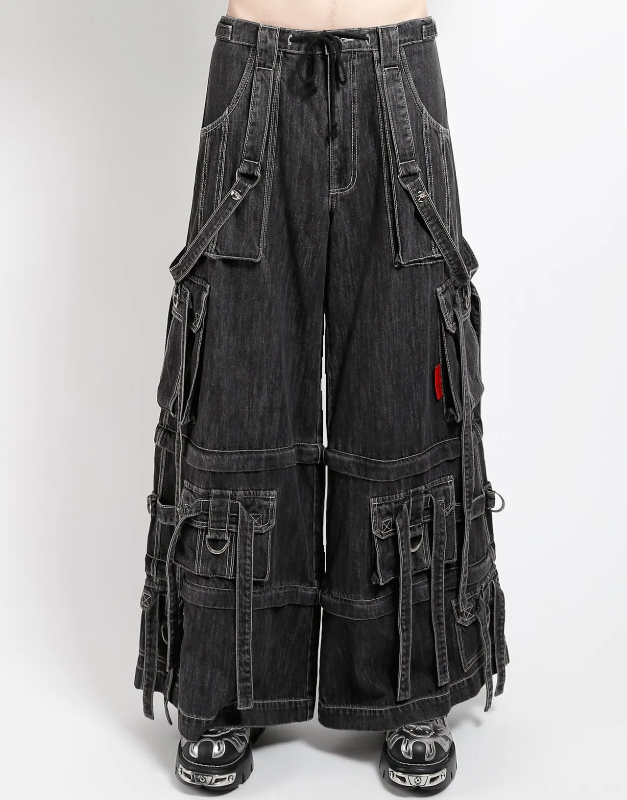 DENIM RING STRAP PANT BLACK DENIM sold by Tripp nyc