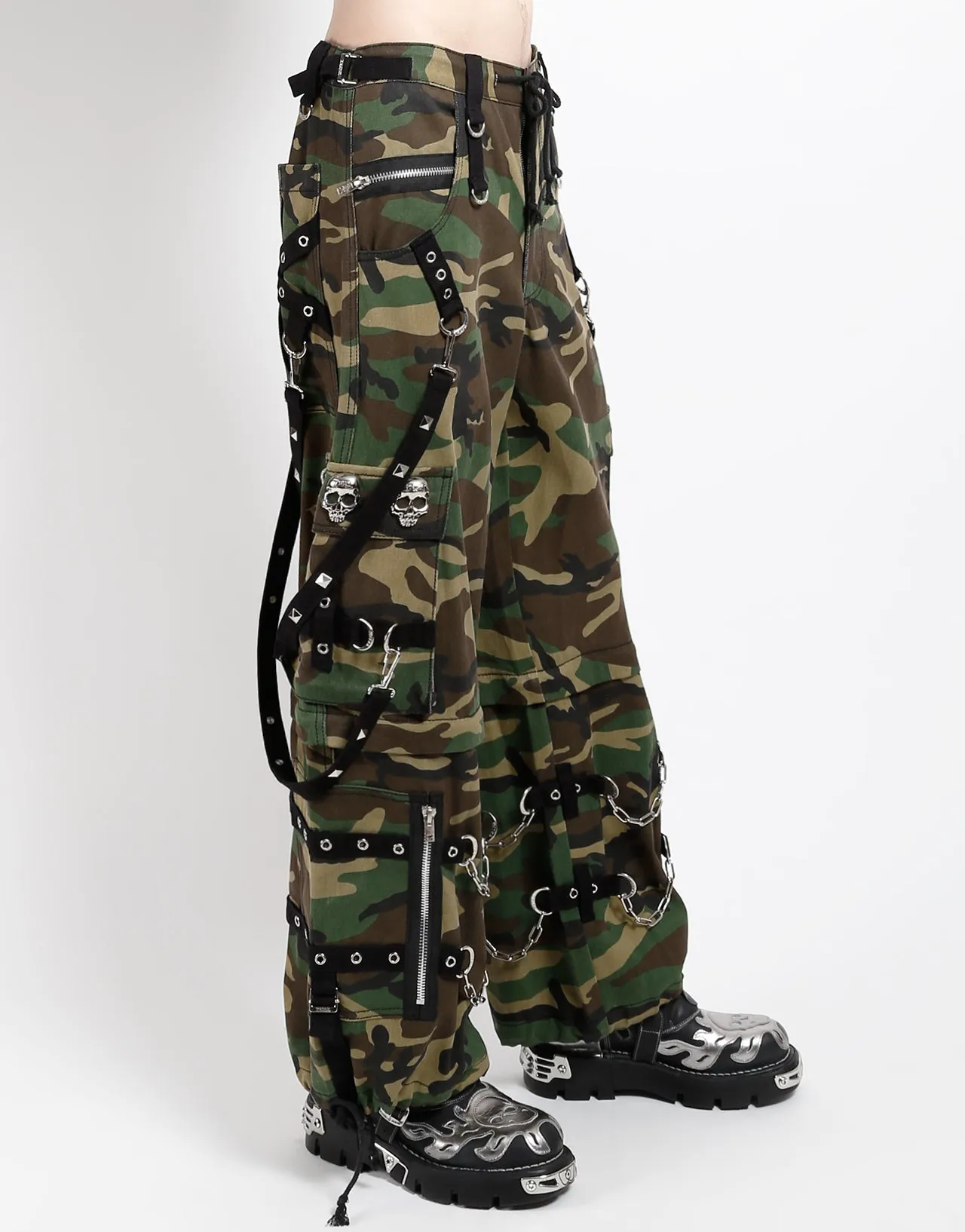 SKULL DENIM STUD PANT CAMO sold by Tripp nyc product image thumbnail 3