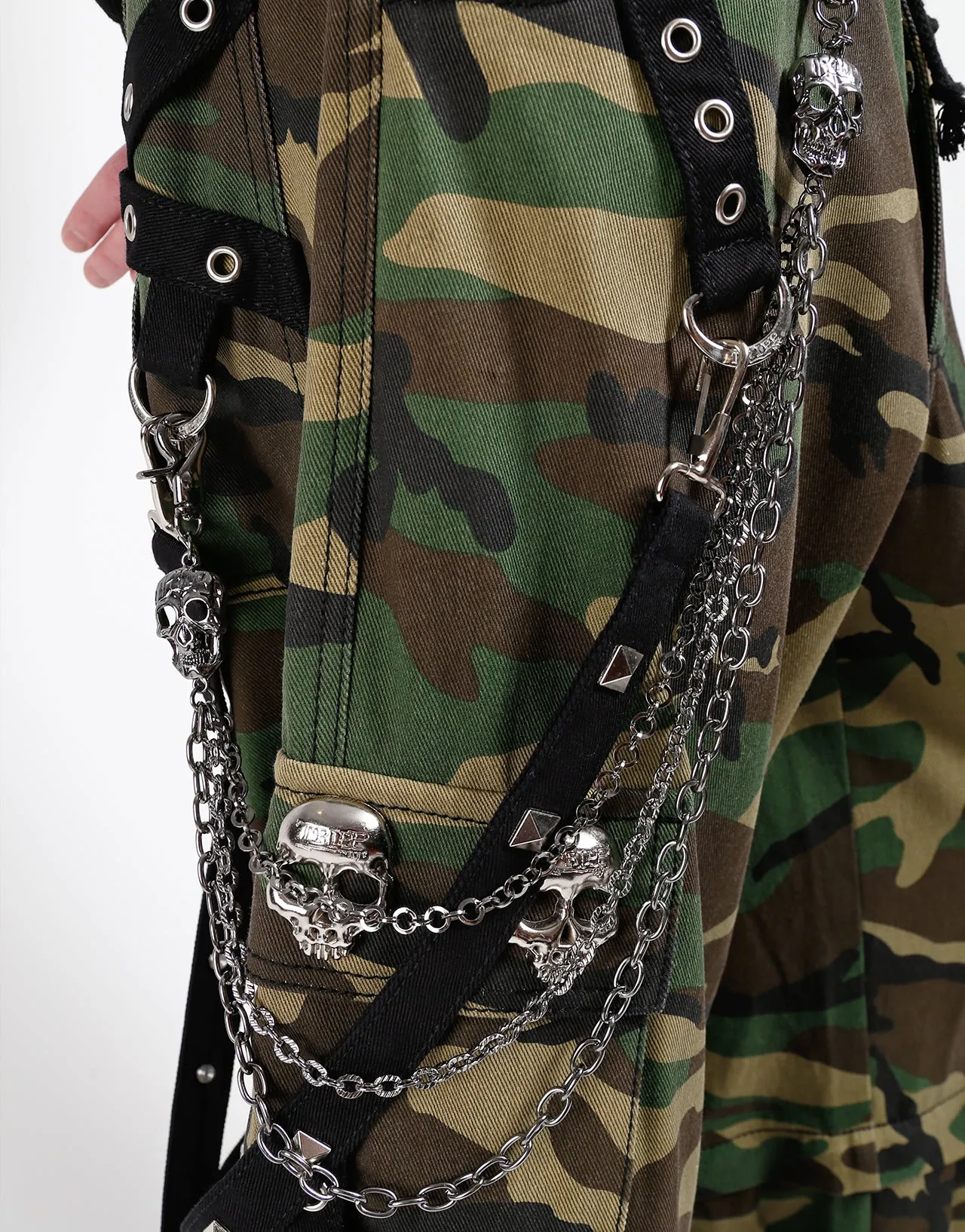 SKULL TRIPLE CHAIN BLACK sold by Tripp nyc product image thumbnail 2