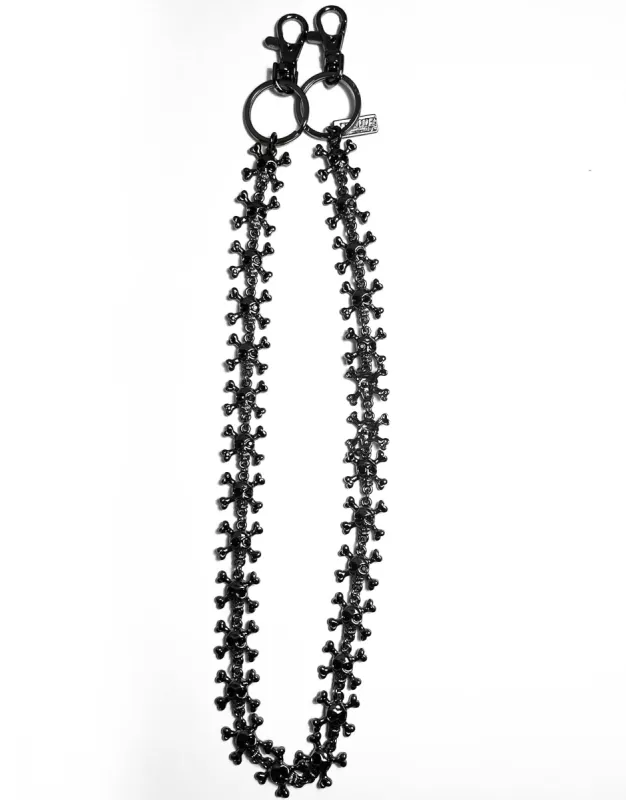 MINI SKULL CHAIN BLACK sold by Tripp nyc
