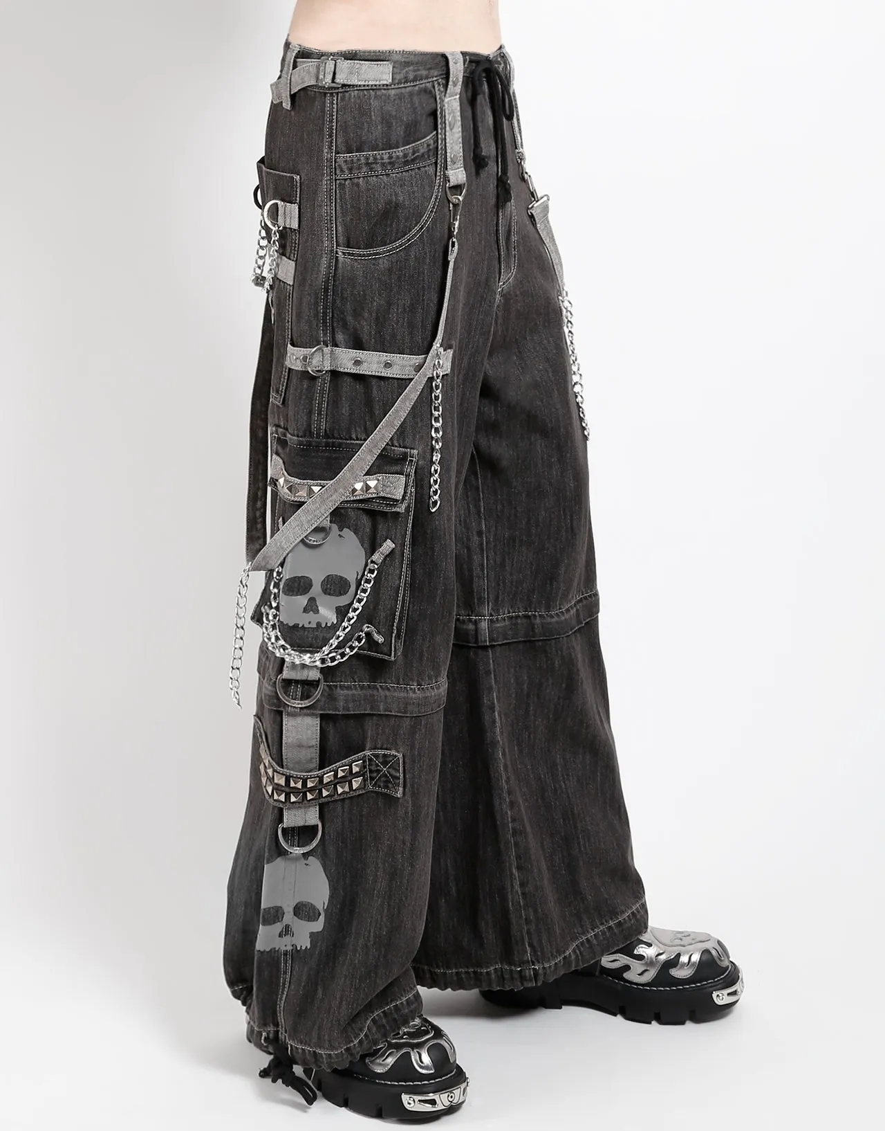 SUPER SKULL DENIM PANT GREY SKULL sold by Tripp nyc product image thumbnail 3