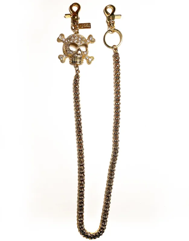 SUPER SKULL CHAIN GOLD sold by Tripp nyc