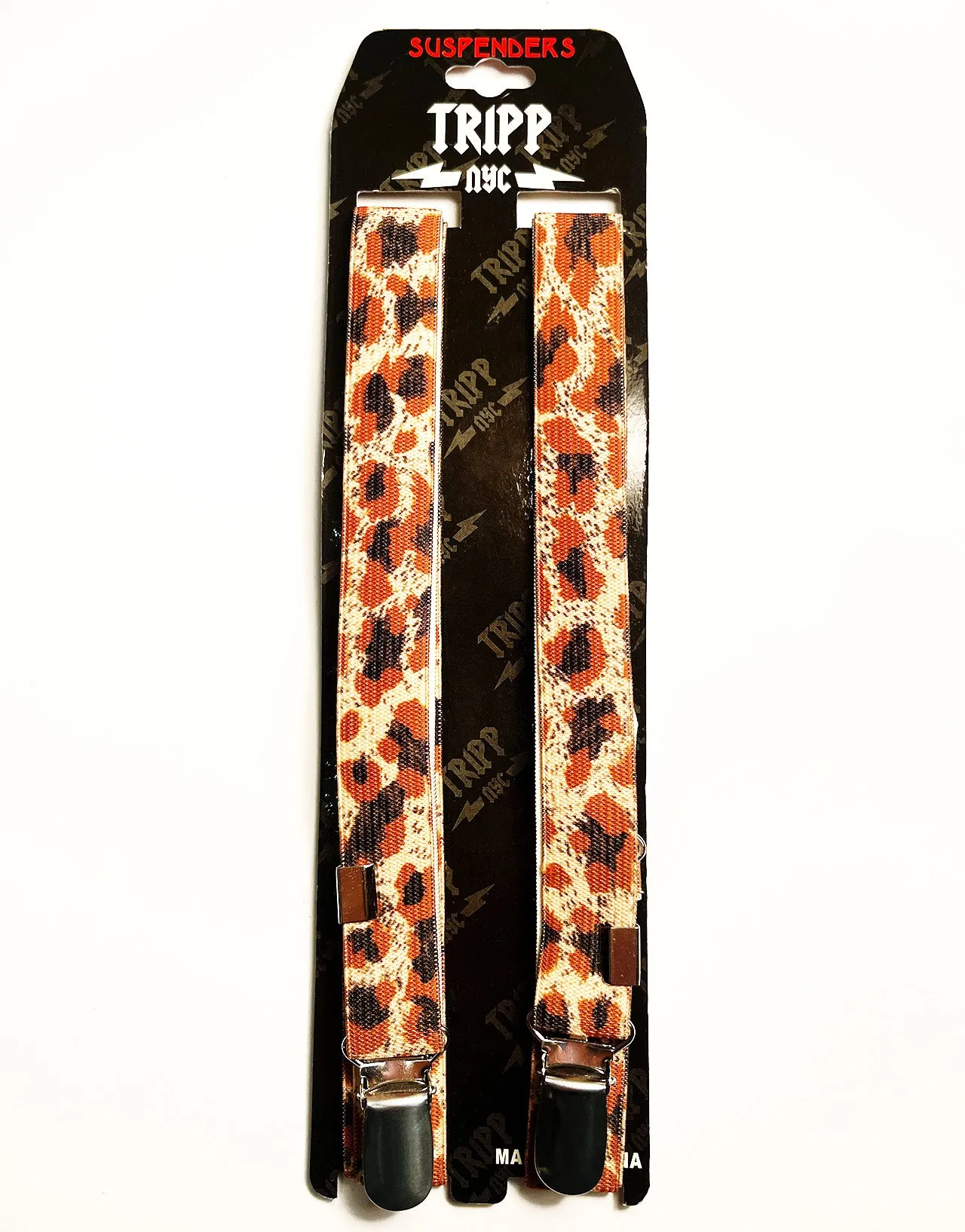 PRINTED SUSPENDERS LEOPARD sold by Tripp nyc