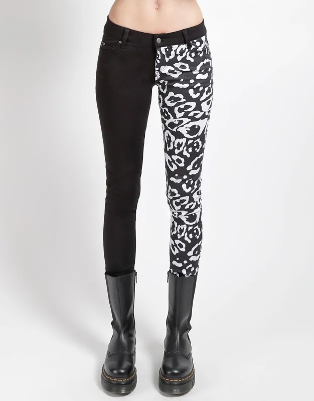 SPLIT PERSONALITY JEAN ULTRA LEOPARD sold by Tripp nyc
