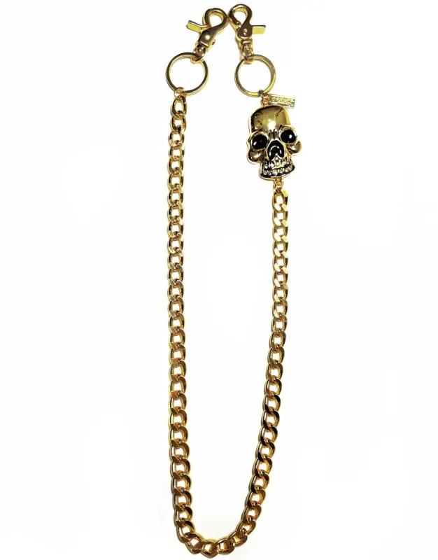 GRILL SKULL CHAIN GOLD sold by Tripp nyc