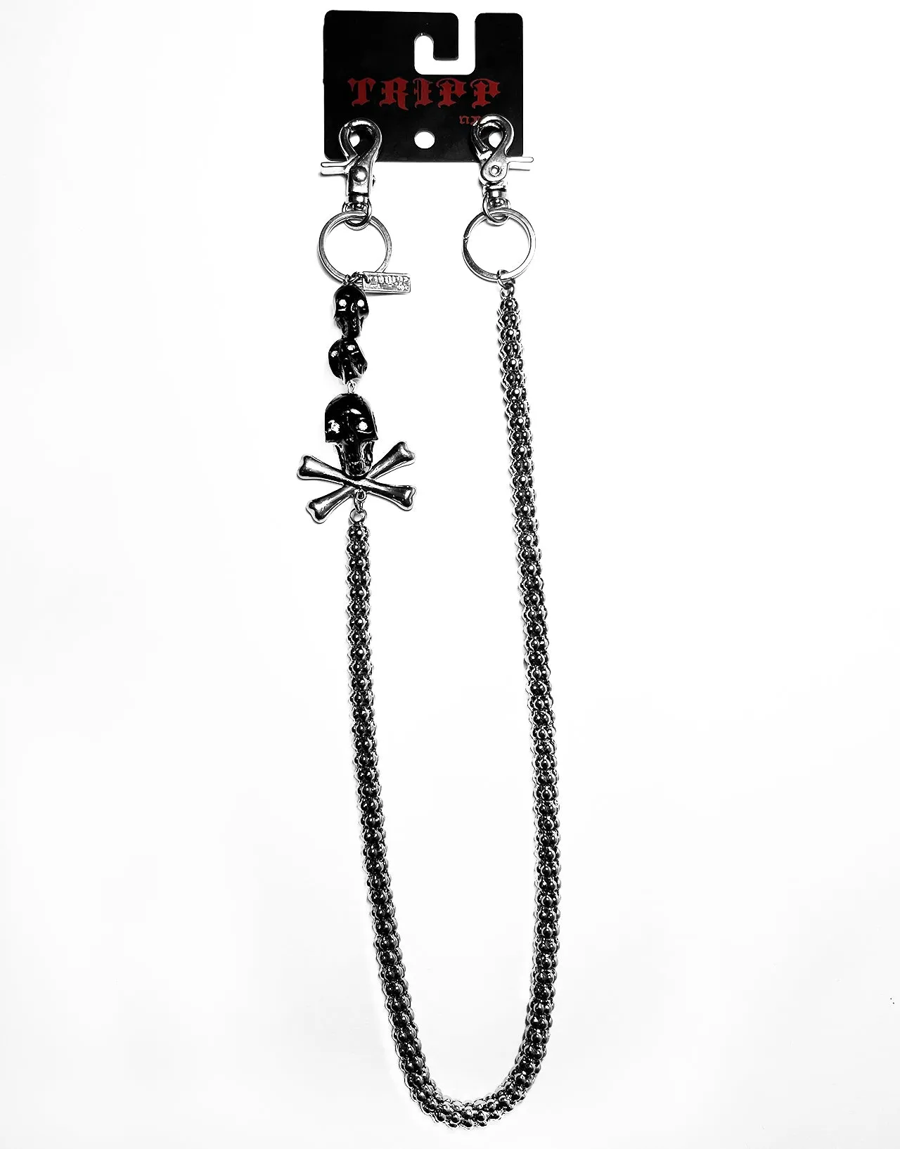TRIPLE SKULL CHAIN SILVER sold by Tripp nyc product image thumbnail 4