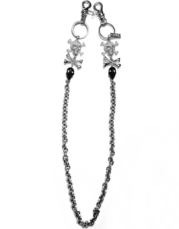 SKULL BALL AND CHAIN SILVER sold by Tripp nyc