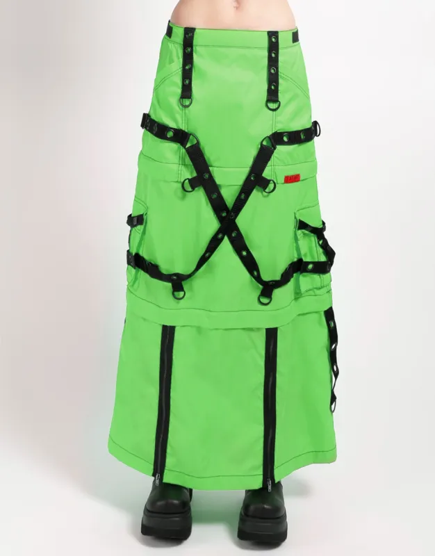 ZIP OFF MEGA NYLON SKIRT NEON LIME sold by Tripp nyc