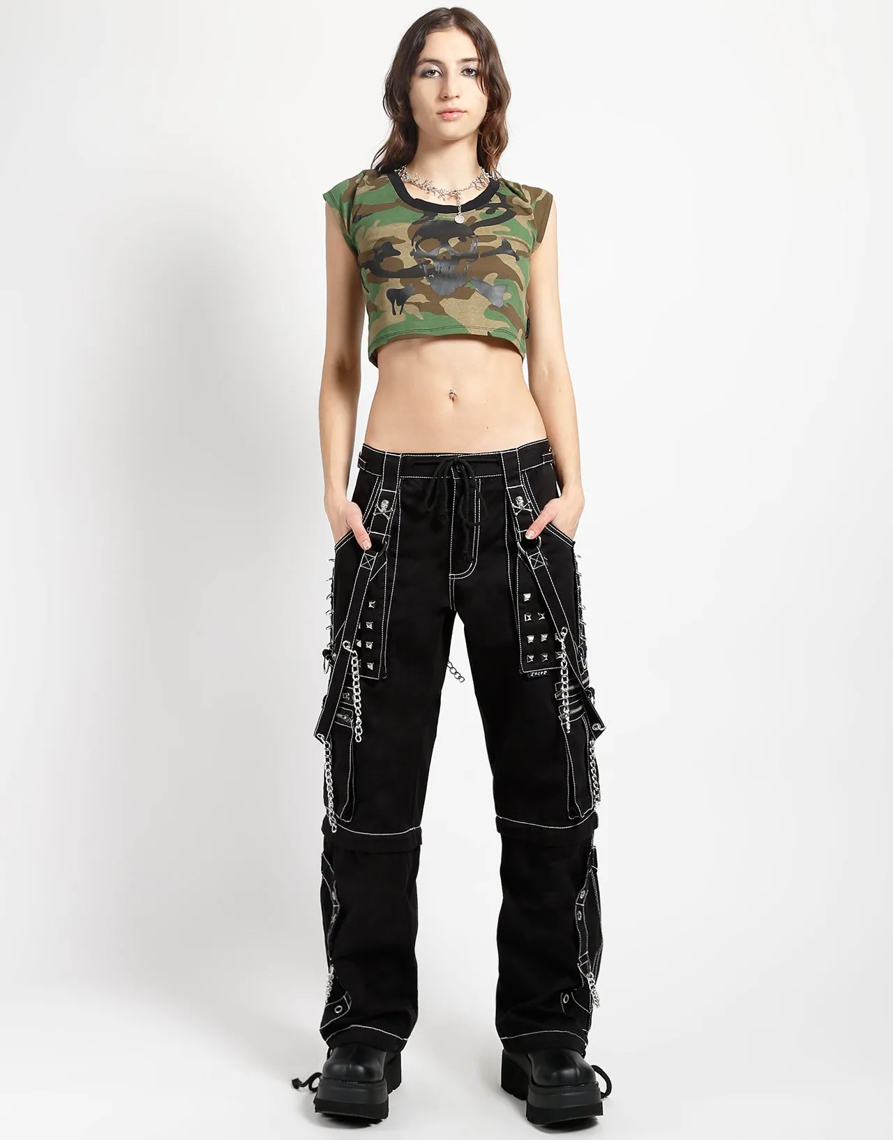 STEP CHAIN PANT WITH WHITE STITCH sold by Tripp nyc product image thumbnail 2