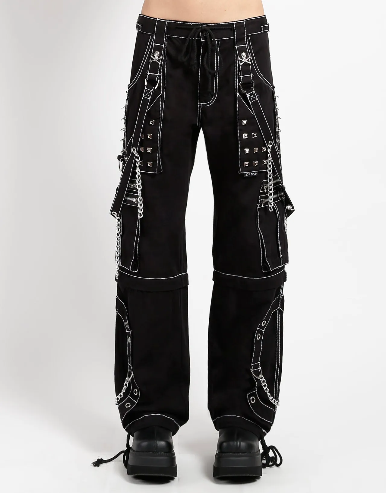 STEP CHAIN PANT WITH WHITE STITCH sold by Tripp nyc