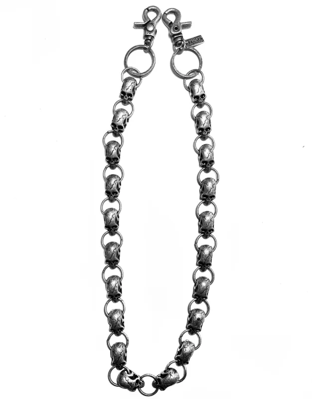 SKULL TRAIN CHAIN PEWTER sold by Tripp nyc