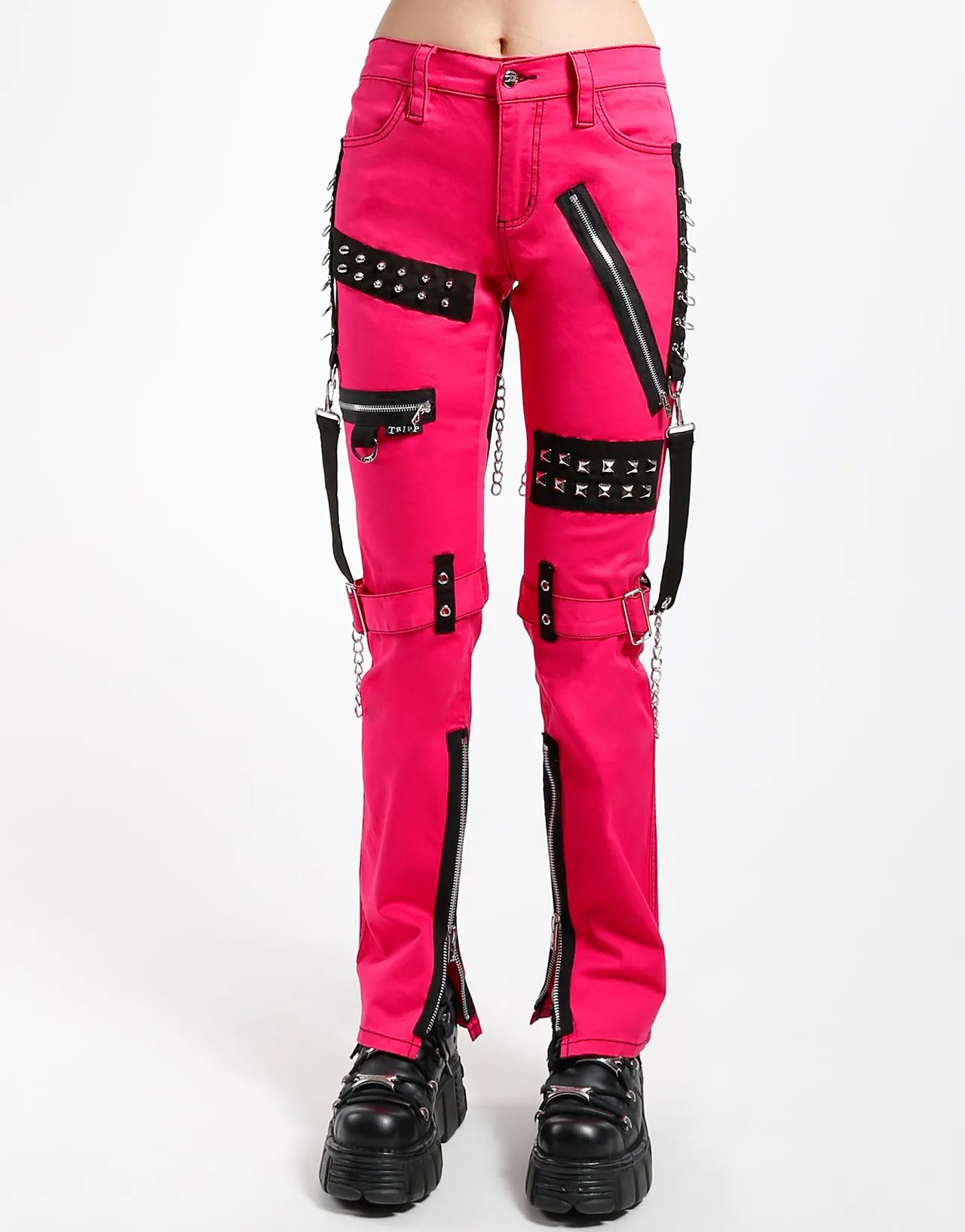 STUDDED BONDAGE PANT PINK sold by Tripp nyc