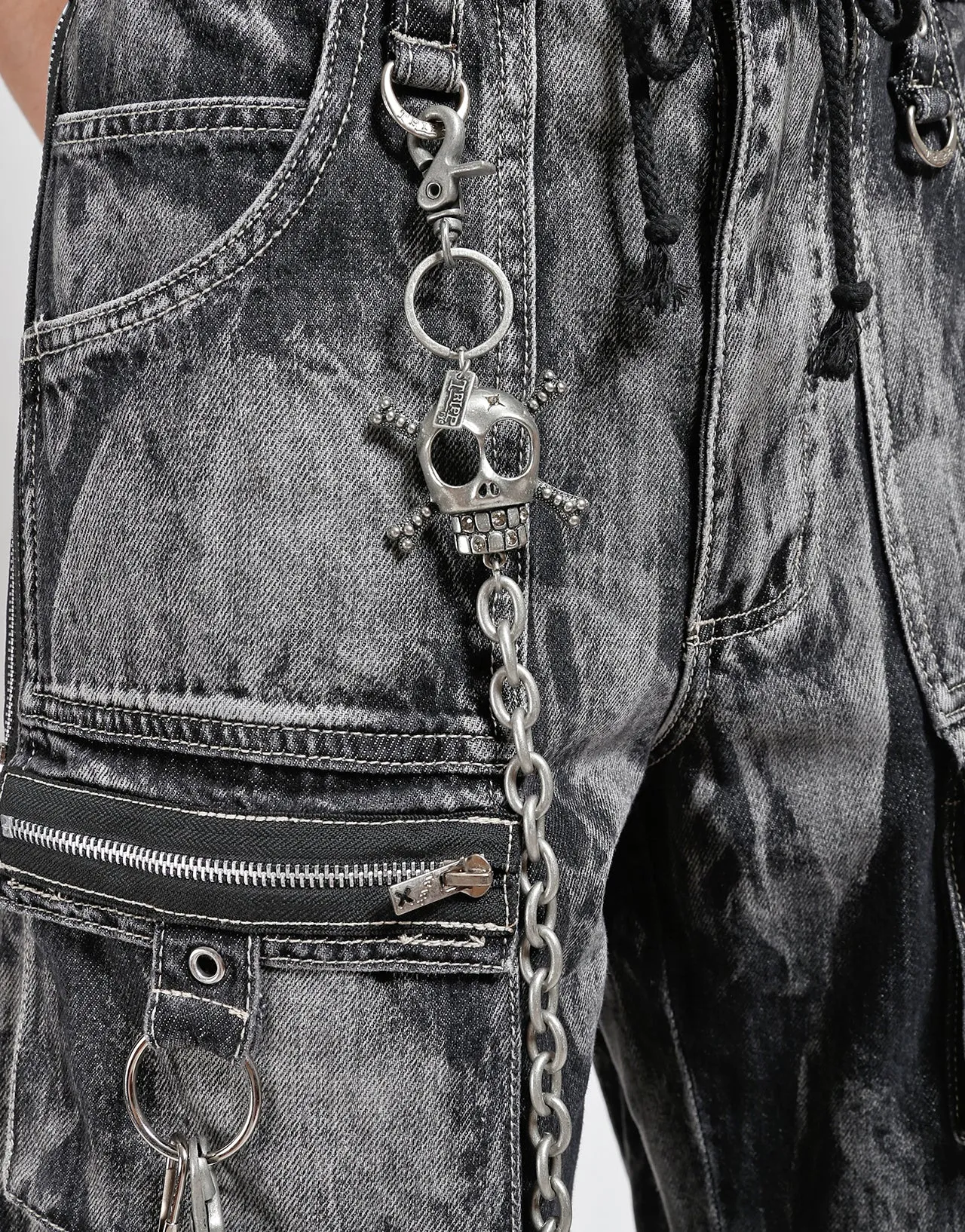 SCARY SKULL CHAIN PEWTER sold by Tripp nyc product image thumbnail 2