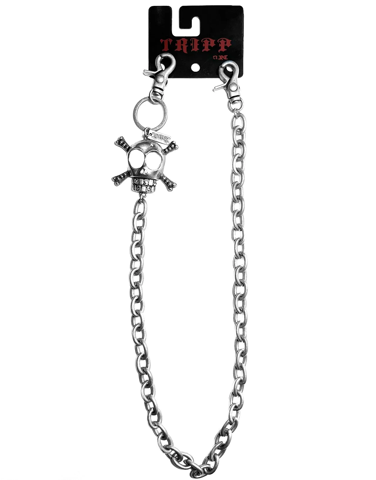 SCARY SKULL CHAIN PEWTER sold by Tripp nyc product image thumbnail 5