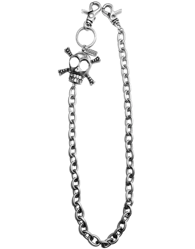 SCARY SKULL CHAIN PEWTER sold by Tripp nyc