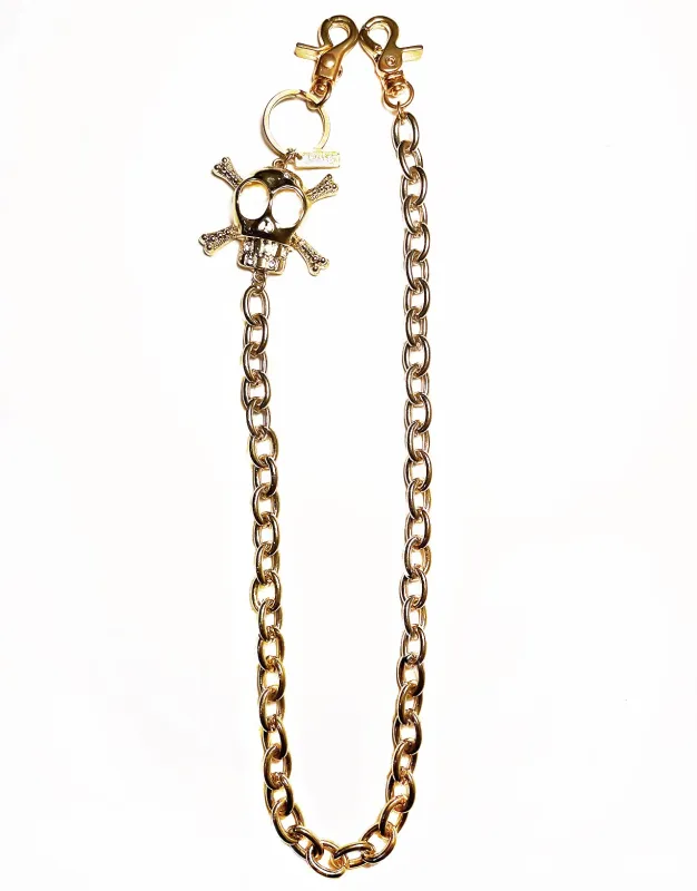 SCARY SKULL CHAIN GOLD sold by Tripp nyc