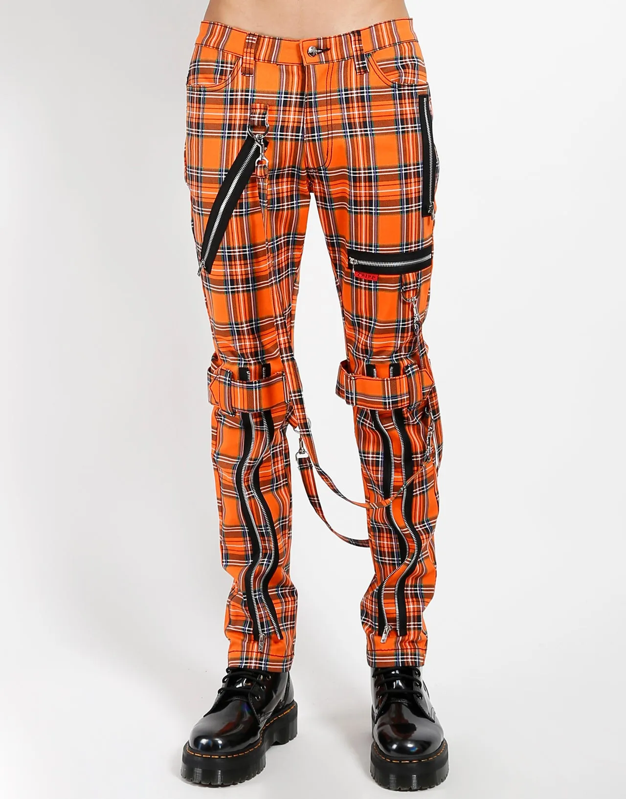 BONDAGE PANT ORANGE PLAID sold by Tripp nyc product image thumbnail 5